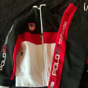 Boys Polo Zip Up Sweat Outfit